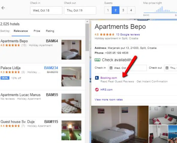oglašavanje apartmana na Google